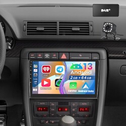 9" DAB+ Für Audi A4 S4 RS4 B6 B7 Autoradio 2+64G Android 13 Carpaly GPS NAV KAM
