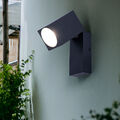 Design Wand Beleuchtung Spot Strahler beweglich ALU Veranda Lampe Außen Leuchte