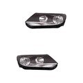 Halogen Scheinwerfer Set links & rechts H7 schwarz für VW Tiguan