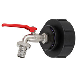 IBC Adapter S100x8 Grobgewinde - 3/4" Kugelhahn Auslaufventil Regenwassertank