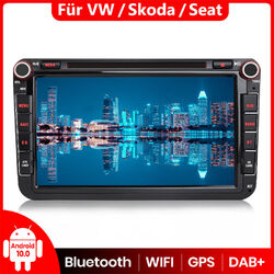 8''Autoradio 2Din Android 10 GPS Navi BT DAB+ Für GOLF 5 PASSAT POLO TIGUAN SEAT