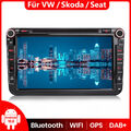 8''Autoradio 2Din Android 10 GPS Navi BT DAB+ Für GOLF 5 PASSAT POLO TIGUAN SEAT