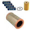 4 BOSCH Zündkerzen + Öl,Luftfilter für RENAULT CLIO II KANGOO Rapid TWINGO I