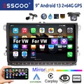 Carplay Autoradio 64G Android 13 NAVI Kamera Für VW GOLF 5 6 Touran Passat Caddy