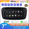 Autoradio DSP GPS Sat Nav Radio DAB+ BT für Ford Focus Mondeo Mk4 S/C MAX Galaxy