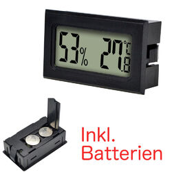 Mini Thermometer Hygrometer Thermo-Hygrometer Luftfeuchtigkeit Temperaturmesser✅-50°C bis + 70 ✅INKL.BATTERIEN ✅DE-HÄNDLER ✅LCD