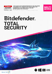 Bitdefender Total Security 2024 / 1, 3, 5, 10 Geräte / 1 oder 2 JahreNeuste Version - Dt. Händler, Rechnung m. MWST