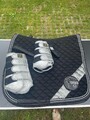 Dressur Set Eskadron Schabracke Platinum 2014 Paillette Diagonal + Gamaschen