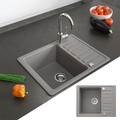 Granitspüle Küchenspüle Einbauspüle Spülbecken 58x46cm Beton Spüle Bergström