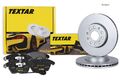TEXTAR Bremsenset Bremsscheiben + Bremsbeläge hinten für für AUDI SEAT SKODA VW