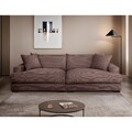 Megasofa - mocca - Cord - 261 cm Sofa Wohnlandschaft Couch