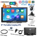 9" Zoll Tragbarer Apple CarPlay und Android Auto Wireless Display Autoradio 2025