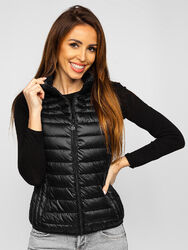 Weste Steppweste Bodywarmer Basic Sport Ärmellos Stehkragen Damen BOLF Unifarben