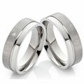PARTNERRINGE EHERINGE AUS TITAN MIT DIAMANT UND LASERGRAVUR MOR58