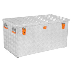 ALUBOX® Riffelblech Alukiste Werkzeugkiste Transportkiste Truckbox 102x52x52 cmALUBOX® - Das Original // 3 mm starkes Aluminium