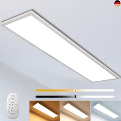 Dimmbar LED Deckenleuchte Panel 120x30 cm mit Fernbedienung, 40W Super