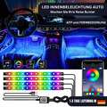4x RGB LED Innenraumbeleuchtung Auto KFZ Ambiente Fußraumbeleuchtung App Control