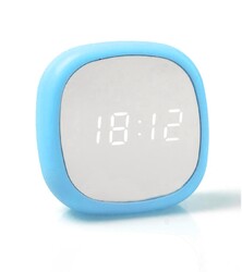 2 in 1 Spiegel Wecker LED Digital Alarmwecker Uhr Kalender Reisewecker Alarm