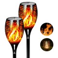 Solarleuchten 96LED Solar Fackel Gartenfackeln mit Flammeneffekt Solarlampen