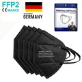 FFP2 Maske Schwarz 5 lagig Atemschutz CE2163 Zertifiziert Gesichtsmaske 100x 50x