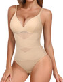 Shapewear Damen Bauchweg Stark Formend Body Shaper Tummy Control V-Ausschnitt