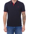 U.S. POLO ASSN. Herren Polo-Shirt Grau/Rot Gr. L