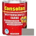 Consolan Wetterschutz-Farbe Holzfarbe Holzschutz grau 2,5 Liter