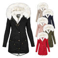 Winter Hooded Parka Damen Winter Jacke Stepp Mantel Steppjacke Langejacke Warm