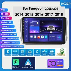 Für Peugeot 2008/208 2013-2017 2+32G Carplay Android 13 Autoradio Navi GPS DAB+