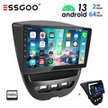 10" 64G Android 13 Autoradio Für Toyota Aygo Peugeot 107 Citroen C1 GPS Navi RDS