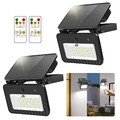 2x LED Solarleuchte mit Bewegungsmelder Außen Lampe Fluter Sensor Strahler Licht
