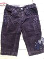 Blaue Baby Samt Hose, Glitzer Strass von Pezzo Doro Gr. 68, gepflegt