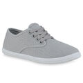 Damen Sneaker Low Schnürer Bequeme Basic Stoffschuhe 836330 Trendy Neu