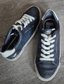 Leder Sneaker von MUSTANG dunkelblau weiss  in Gr. 40