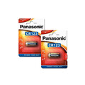 2x Panasonic CR123 CR17345 CR123A Lithium Photo Batterie 3V im Blister