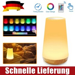 Touch Tischlampe Dimmbar USB Aufladbar LED Nachtlicht Farbwechse Nachttischlampe
