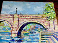 Zeitgenössisches impressionistisches Ölgemälde Richmond Brücke Themse von Petley-Jones
