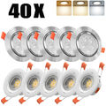 2X-40X LED Einbauleuchte 5/6W Einbaustrahler Decken Leuchte Set Einbau Spot 230V