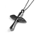 Halskette Damenkette Frauenkette Kreuzkette Flügel Glaube Religion Geschenkidee