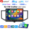 13.1" Carplay Android 13 Autoradio GPS NAV für VW Crafter 2017- 2021 SWC 6G+128G