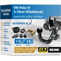 ANHÄNGERKUPPLUNG für VW Polo VI 17-21 abnehmbar BRINK +13pol ESatz ECS