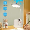 Kinder Schreibtischlampe Stifthalter Dimmbar LED Leselampe Astronaut Tischlampe