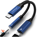 LAMSCAT USB C auf Klinke Adapter und Laden, 2in1 Typ C auf 3.5mm Adapter Kopf...
