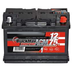 AGM Autobatterie 12V 75Ah BlackMax Start-Stop Starterbatterie VRLA 70Ah 68AhAGM-TECHNOLOGIE | SOFORT EINSATZBEREIT ++TOP QUALITÄT++