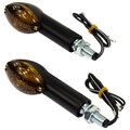 Cat´s Eye Mini Blinker getönt schwarz 40 mm für KTM Suzuki Yamaha Honda Kawasaki
