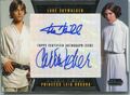 Star Wars Galactic Files 2 Doppel Autogrammkarte Carrie Fisher/Mark Hamill