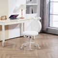 HOMCOM Bürostuhl Höhenverstellbar Schreibtischstuhl mit Hasenohren, Samtoptik