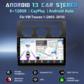 Carplay Android13 Autoradio GPS Navi FM WIFI BT 6+128G Für VW Touran 1 2003-2010