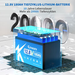 12V LiFePO4 100Ah 200Ah 300Ah Lithium Batterie BMS Akku Wohnmobil 20000 Zyklens