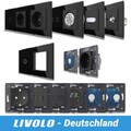LIVOLO LICHTSCHALTER FUNKSCHALTER STECKDOSEN DIMMER WECHSELSCHALTER SCHWARZ  -A